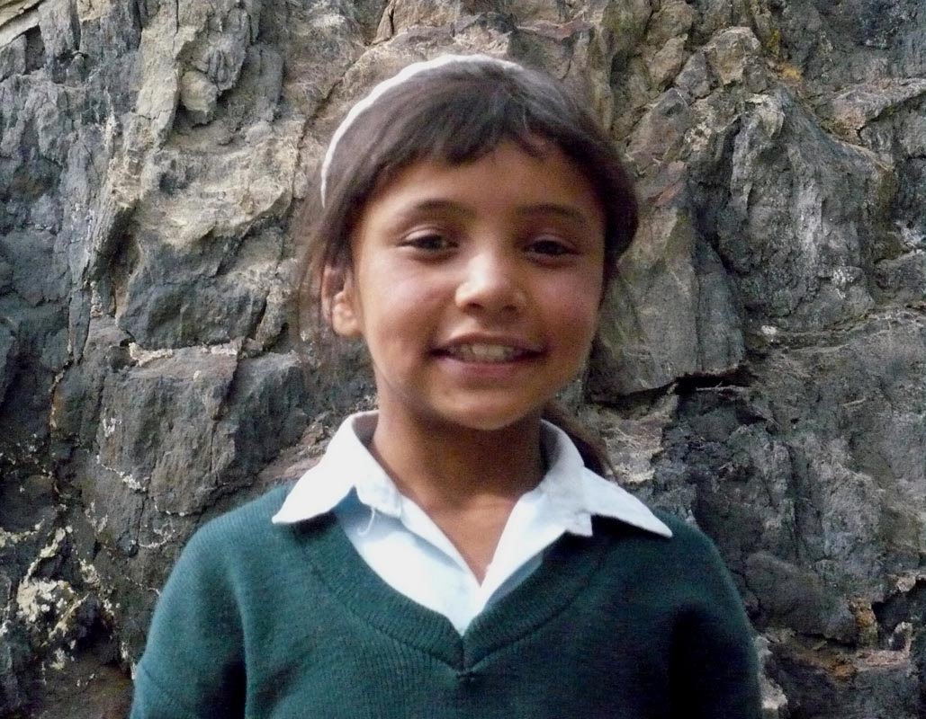 Enfant rencontré pendant notre randonnée au Ladakh