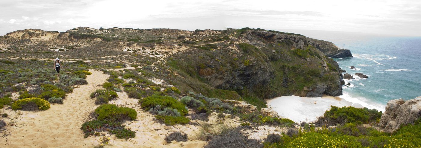 Paysage randonnée littoral Portugal plage